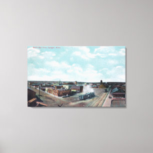 Aerial View of the TownSprague, WA Canvas Print