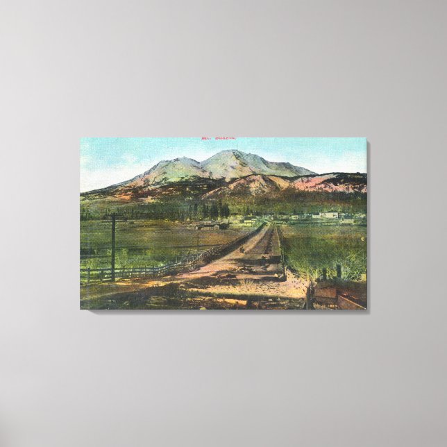 Aerial View of the Valley and Mt. Shasta Canvas Print (Front)