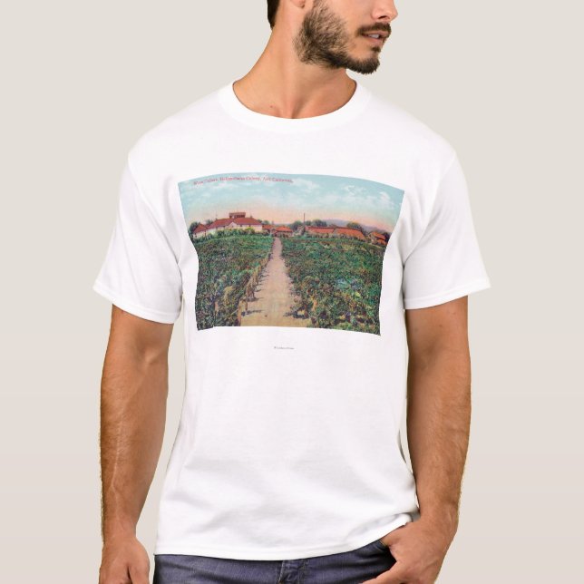 Aerial View of the Vineyards and Wine Cellars T-Shirt (Front)