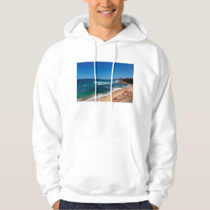Aerial View Of Tourists Walking On Tropical Beach Hoodie