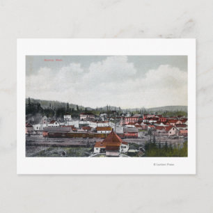 Aerial View of Town Postcard