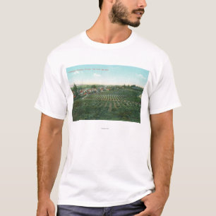Aerial View of Town, Sonoma County from the Hill T-Shirt