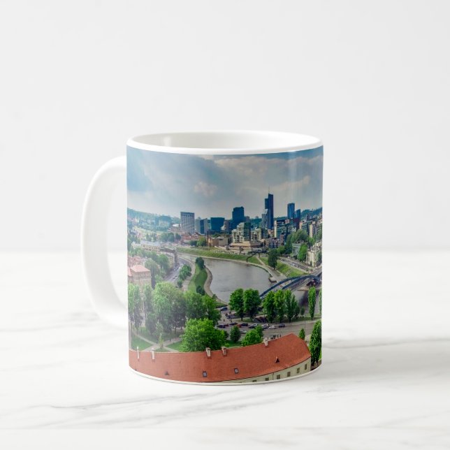 Aerial view of Vilnius, Lithuania Coffee Mug (Front Left)