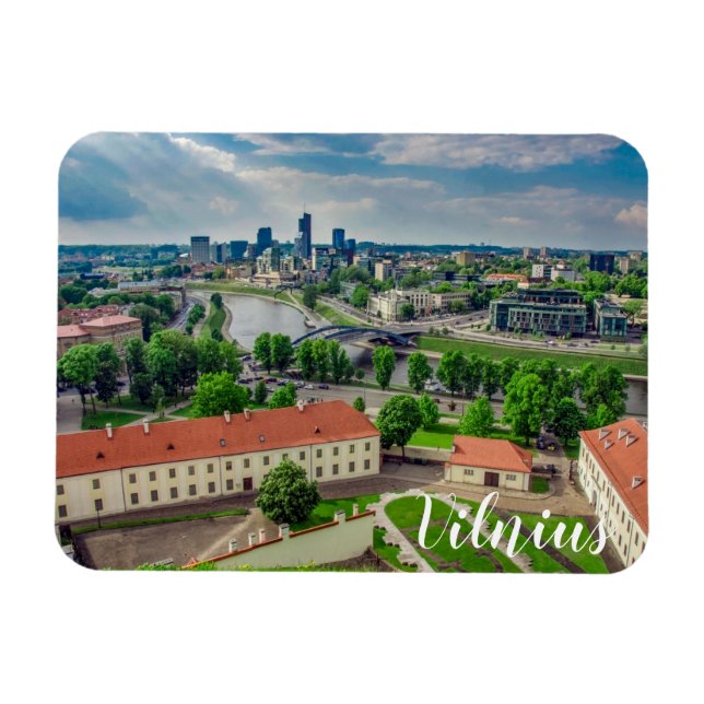 Aerial view of Vilnius, Lithuania Magnet (Horizontal)