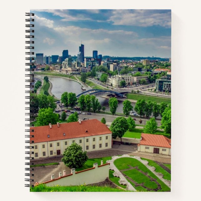 Aerial view of Vilnius, Lithuania Notebook (Front)