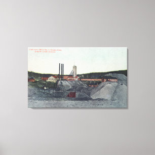 Aerial View of Vindicator Mine No. 1Victor, CO Canvas Print