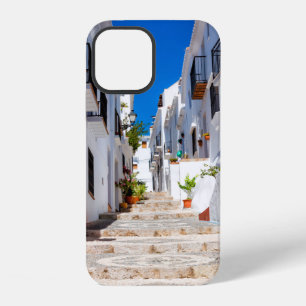 Aerial view of white city Frigiliana in sunny day  iPhone 12 Case