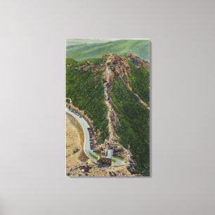 Aerial View of Winding Trail, Castle, Summit Canvas Print