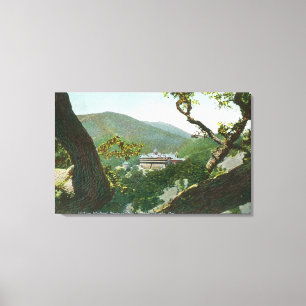 Aerial View of Witter Medical Springs Hotel Canvas Print