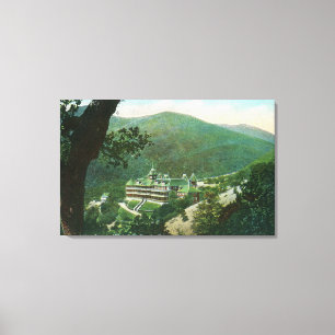 Aerial View of Witter Springs Hotel Exterior Canvas Print
