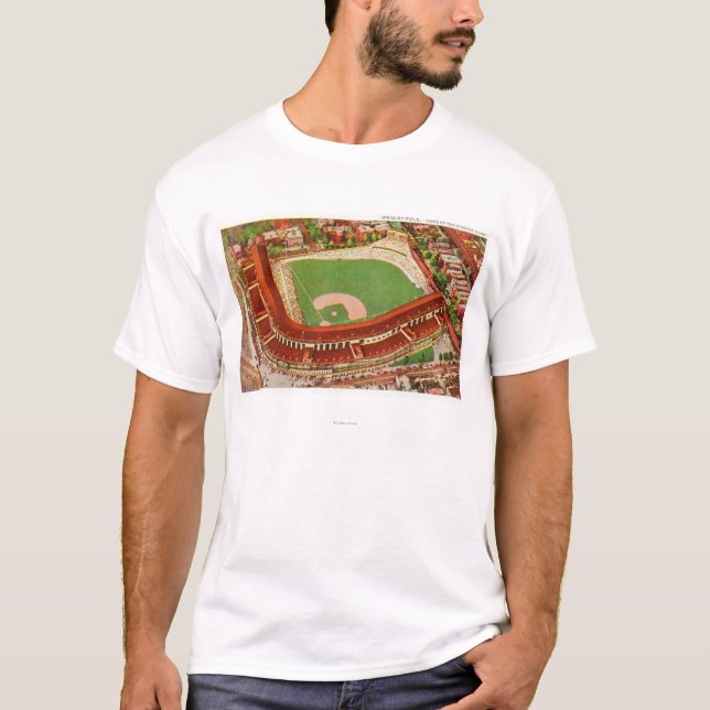 Aerial View of Wrigley FieldChicago, IL T-Shirt (Front)