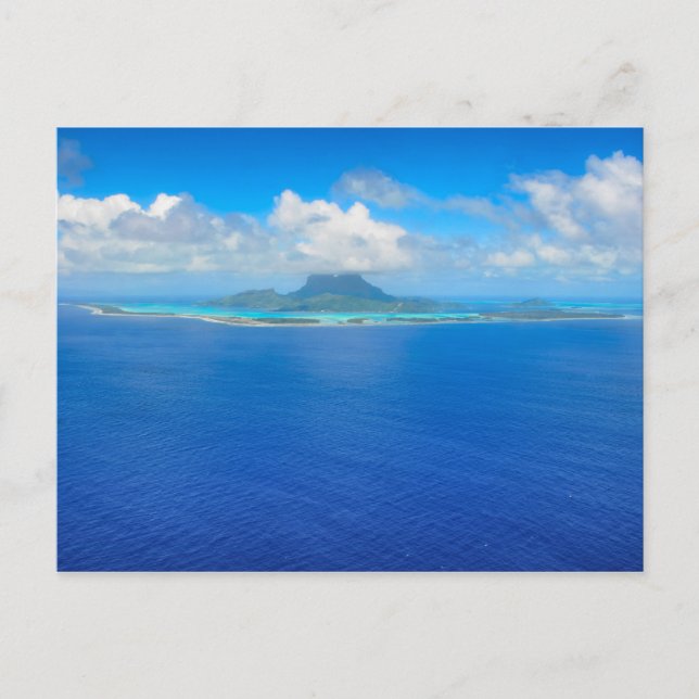 Aerial view over Bora Bora postcard (Front)