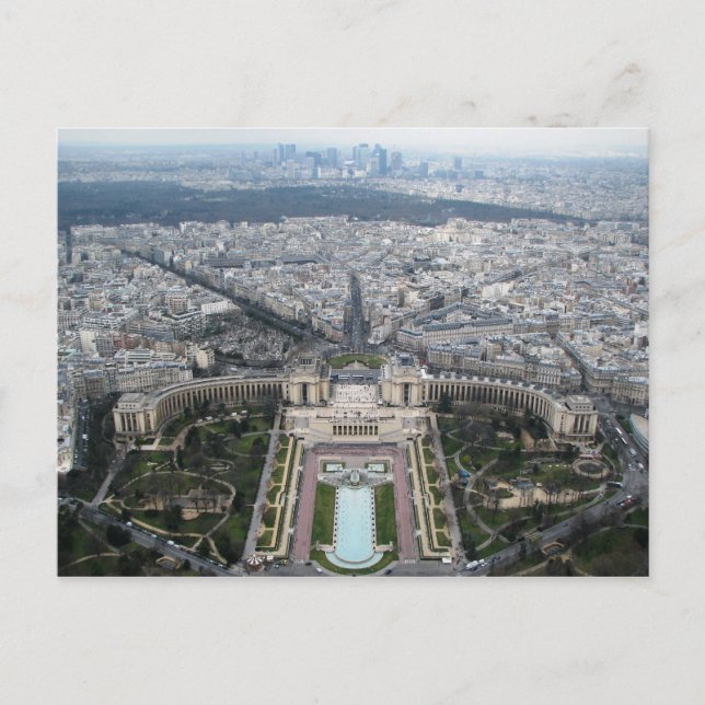  Aerial View Paris Postcard (Front)