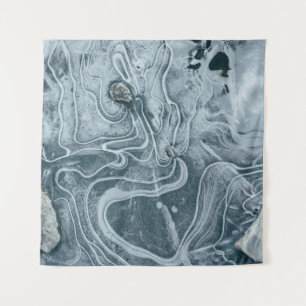 Aerial view photography of body of water tapestry