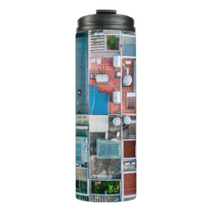 AERIAL VIEW PHOTOGRAPHY OF HOUSES THERMAL TUMBLER