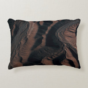 Aerial view photography of mountain decorative cushion