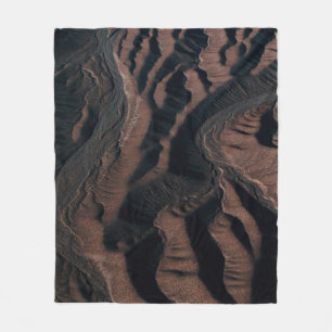 Aerial view photography of mountain fleece blanket
