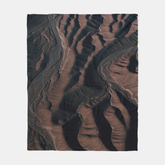 Aerial view photography of mountain fleece blanket (Front)