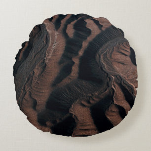 Aerial view photography of mountain round cushion