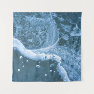 Aerial view photography of seat waves tapestry
