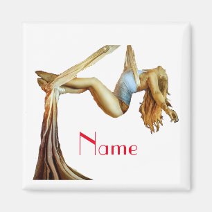 Aerial yoga fitness Thunder_Cove Magnet