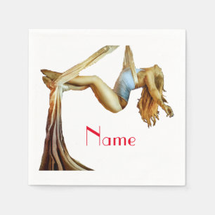 Aerial yoga fitness Thunder_Cove Napkin