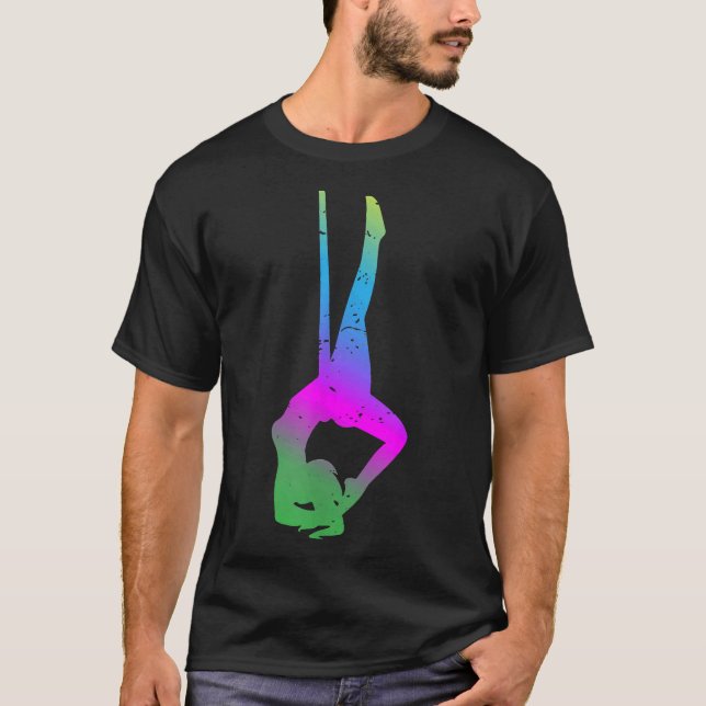 Aerial Yoga Hammock Modern Yoga T-Shirt (Front)