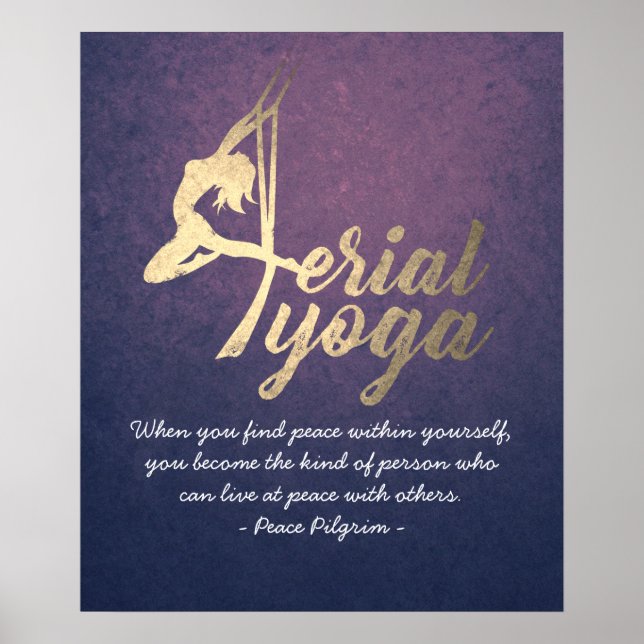 Aerial Yoga Meditation Instructor Pilates Fitness Poster (Front)
