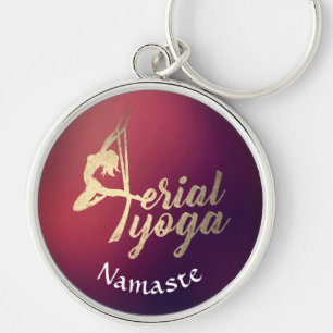 Aerial YOGA Meditation Pilates Fitness Instructor Key Ring