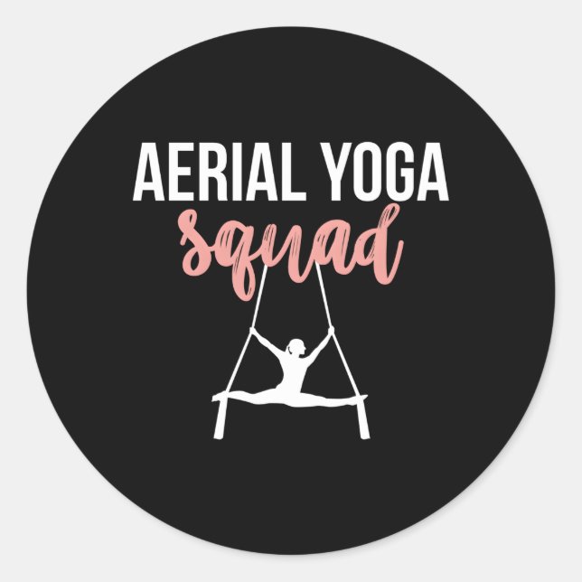 Aerial Yoga Squad Slingyoga Flyoga Classic Round Sticker (Front)