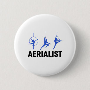 Aerialist Aerial Silk Yoga Gymnasts Acrots Trapeze 6 Cm Round Badge
