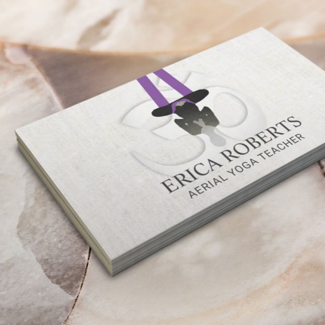 Aerialist Aerial Yoga Teacher Yoga Instructor Business Card (Creator Uploaded)