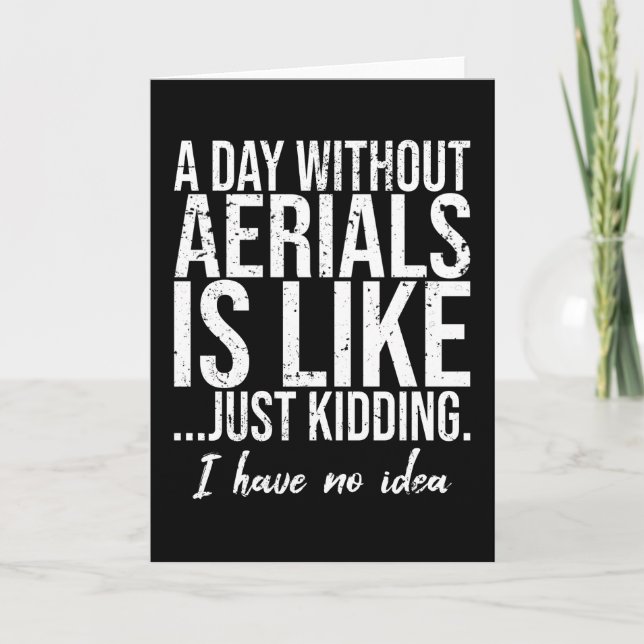 Aerials funny sports gift idea card (Front)