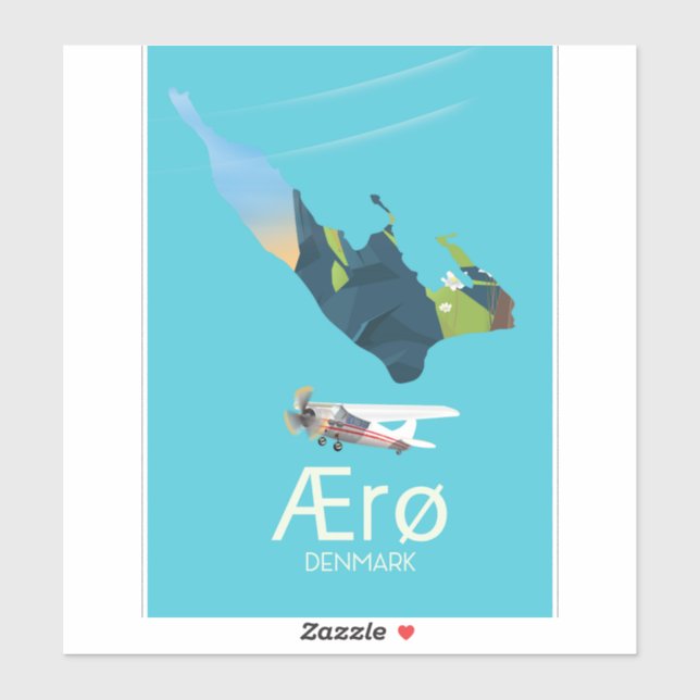 Ærø, Denmark Map travel poster (Sheet)