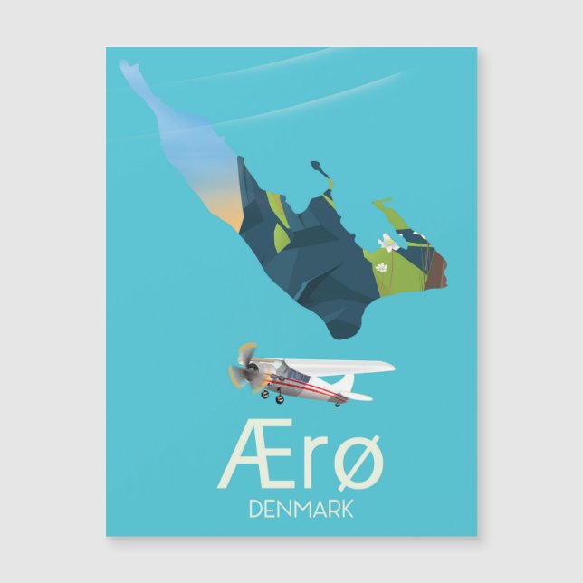 Ærø, Denmark Map travel poster (Front)