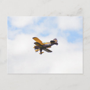 Aerobatic Biplane In Flight Postcard