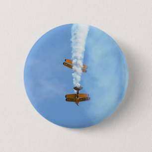 Aerobatic Biplanes 6 Cm Round Badge