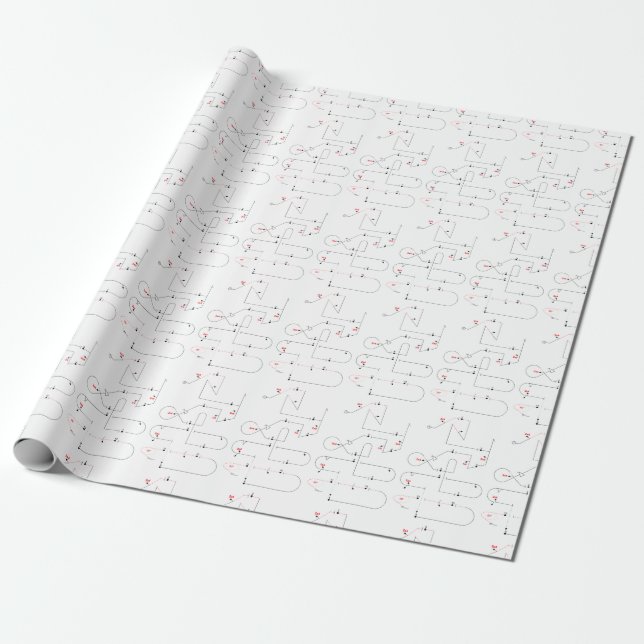 Aerobatics Wrapping Paper (Unrolled)