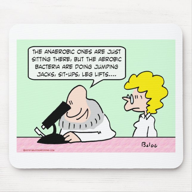 aerobic anaerobic bacteria scientists mouse pad (Front)