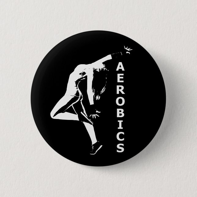 Aerobics 6 Cm Round Badge (Front)