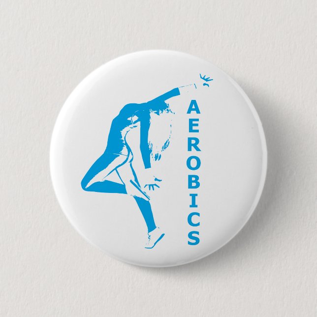 Aerobics 6 Cm Round Badge (Front)