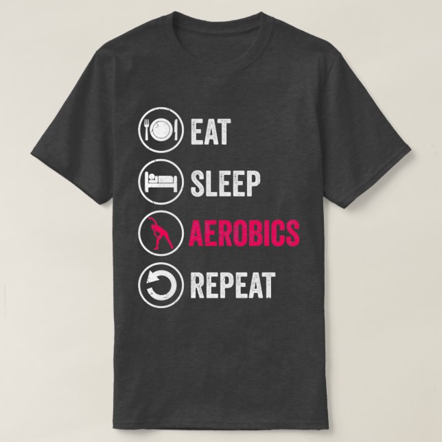 Aerobics Fitness Training Gift T-Shirt (Design Front)