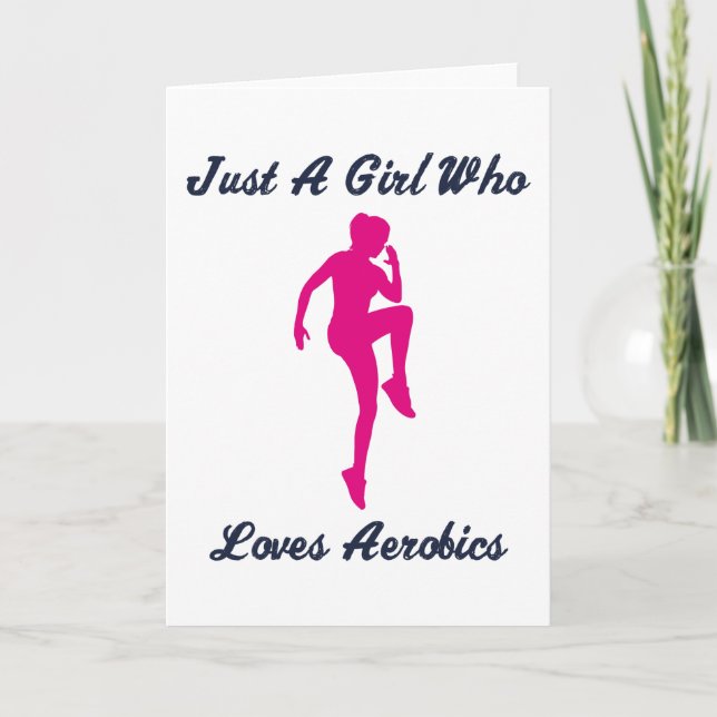 Aerobics Girl Saying Gymnastics Gift Card (Front)