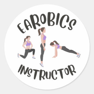 Aerobics Instructor Classic Round Sticker