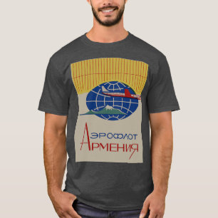 Aeroflot Armenia Ad with Ararat in Russian T-Shirt