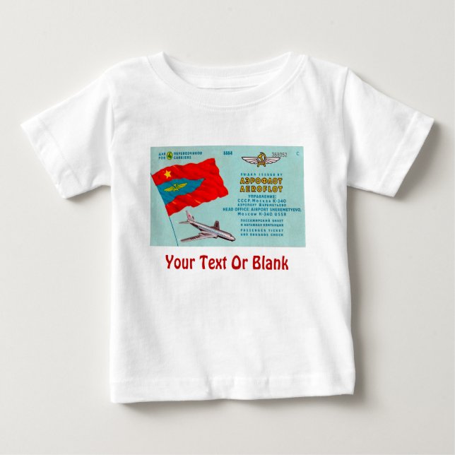 Aeroflot Passenger Ticket Baby T-Shirt (Front)