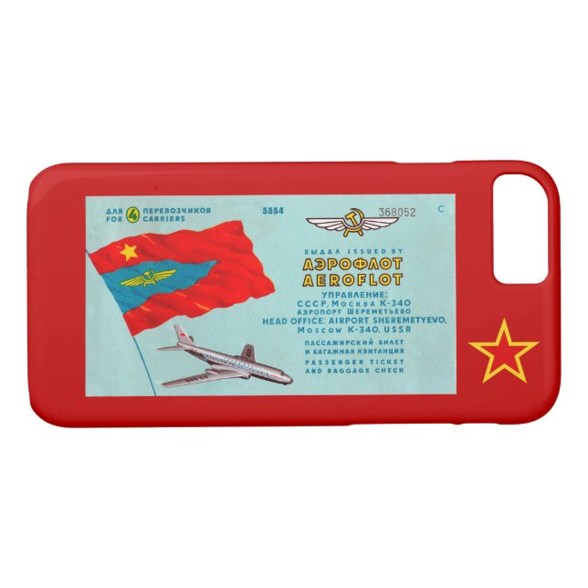Aeroflot Passenger Ticket Case-Mate iPhone Case (Back (Horizontal))