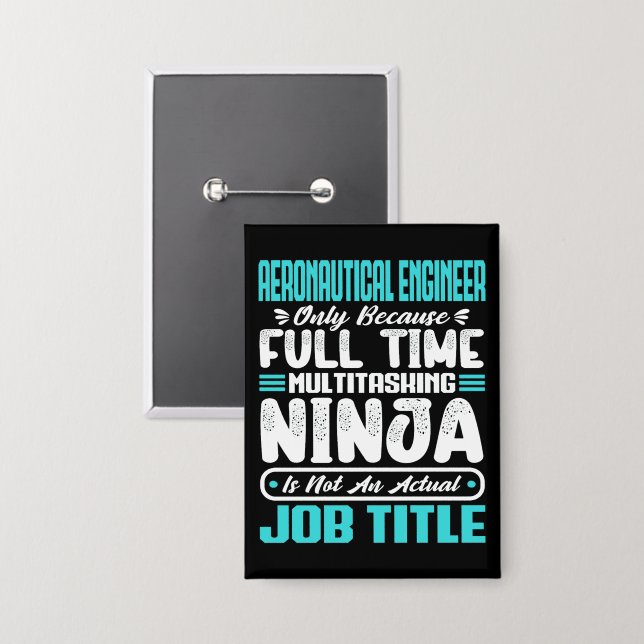 Aeronautical Engineer Job Title Profession Skills (Front/Back)