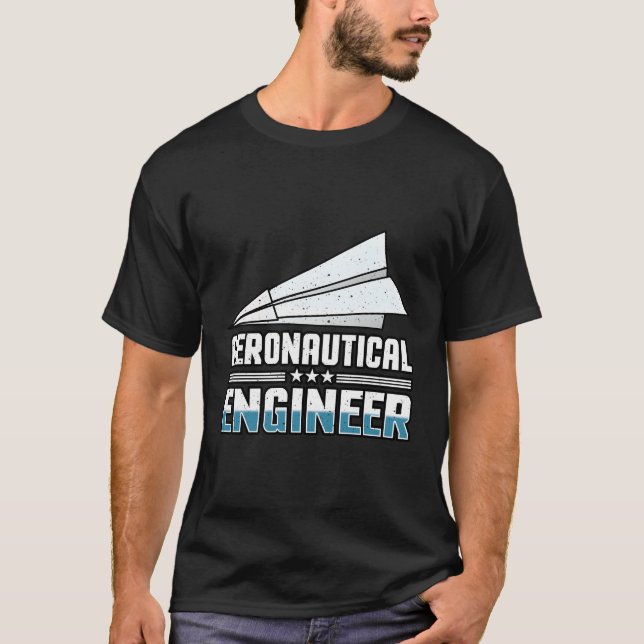 Aeronautical Engineer Paper Aeroplane Gift T-Shirt (Front)