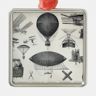 Aeronautics - Aerial Machines Metal Tree Decoration